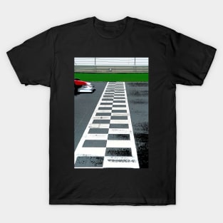 Racing car crosses the finish line T-Shirt